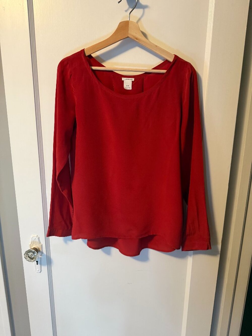 Club Monaco silk long sleeve shirt